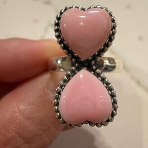 Pink Conch Heart Ring
